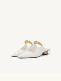 GETADME Pointed Toe Women's Slippers 2025 Summer Fashion Shallow Mouth Women's Mules Comfortable Wear Outside Ladies One Word Drag