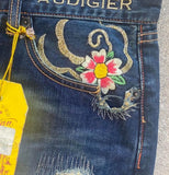 GETADME Vintage Japanese Women Embroidery Jeans High Waisted Baggy Straight Denim Pant Streetwear Jean Hot Stamp Studded Y2k Pants