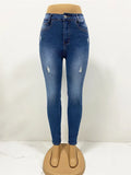 GETADME Spring 2025 Fashion Button Jeans Women Casual Skinny Pencil Pants High Waist Slim Stretch Denim TrousersLady Butt Lifting Jeans