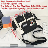GETADME Nylon Messenger Bag Men Shoulder Bag Trendy Men's Messenger Bag, Student School Bag, Solid Color Crossbody Bags for Men Handbag