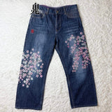 GETADME Harajuku Japanese Retro Selvedge Jeans Man Y2K High-end Brand Natural Indigo Dip Dyeing Harajuku Mopping Pants