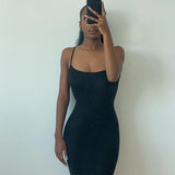 GETADME Elegant Bodycon Maxi Dress Women Summer 2026 Sleeveless Backless Sexy Outfits Party Club Sundress Black Birthday Dresses Clothes