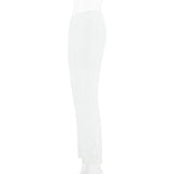 GETADME Women Summer Full Length Gazue Pants Straight Elastic High Waist Female New Sexy Slim Long Trousers Casual Lace Hollow Out Pants