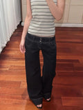GETADME American Retro Low Waist Wide Leg Jeans Women's Summer Autumn Loose Drapey Tall Extended Length Hot Girls Wide Leg Pants