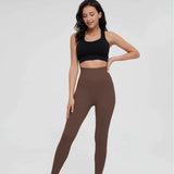 GETADME 스프링 요가 레깅스 여성 심리스 슬림 타이츠 신축성 하이웨이스트 솔리드 캐주얼 팬츠 섹시 힙 ​​리프트 사이클링 러닝 레깅스