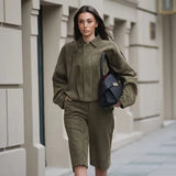 GETADME Women's 2025 new Jackets Autumn Fashion Loose Bat Sleeves Elegant Women's Jackets Chic Street Youth Autumn Long Sleeves Coats