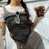 GETADME 트라이앵글 숏 스커트 하프 스커트 엉덩이 커튼 스커트 레이스 트림 스몰 에이프런 소프트 레이스 스택 인 스타일 한국식 봄 헤드스카프