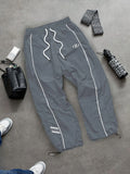 GETADME Men's Lightweight Quick-Dry Striped Logo Printed Joggers with Drawstring Streetwear Pants for Gym Daily Spring Summer