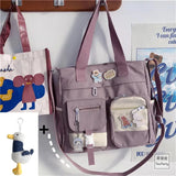 GETADME Nylon Waterproof Canvas Women Handbags Shoulder Bag Japanese Ladies Messenger Bag Student School Crossbody Bags for Girl Satchel