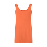GETADME 2025 Summer New Women's Solid Color Strap Casual Dress