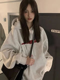 Getadme-American High Street Oversized Hoodie Women Outerwear Trendy Ins Women Autumn New Popular Loose Hooded Sweatshirt Pullover Tops