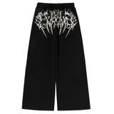 GETADME Dark Y2K Unisex Streetwear Jogger Pants Men Women Casual Loose Fit Drawstring Workout Gym Trousers Wide Leg Fitness Fashion