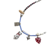 GETADME 새로운 스타일 개인화 패션 스트링 흑백 구슬 점박이 강아지 펜던트 목걸이 고양이 초커 여성용 선물 주얼리