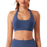 Getadme Sports Bra Women Seamless Halter Neck Strap Yoga Bra Sexy Open Back Yoga Top Bra Gym Crop Top Women Clothing