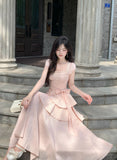 GETADME French Elegant Vintage Summer Women Dresses Design Irregular Evening Dresses Fashion Slim Fit Female Korean Style Long Dresses