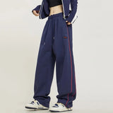 Getadme Vintage Baggy Jogging Striped Sweatpants Women Harajuku Streetwear Hip Hop Elastic Waist Straight Oversize Casual Sports Trouser