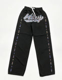 GETADME 2026 New Retro Y2K Hot Diamond Letter Printed Sports Set, Hip Hop Punk Street Trendy Personalized Fashion Zipper Hoodie Pants