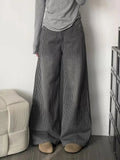 GETADME Striped Vintage Loose Jeans High Waist Streetwear Harajuku Women Casual Denim Pants American Retro Fall Winter Wide Leg Trouser