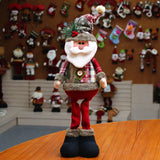GETADME 3PCS Christmas Decorative Christmas Dolls Reindeer Snowman Santa Claus Standing Doll New Year Ornament Christmas Merry Christmas