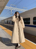 Vintage Mori Girl Embroidery Winter Jacket Women Japanese Kawaii Peter Pan Collar Oversized Cotton Linen Coat Warm Loose Parkas