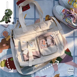 GETADME Nylon Waterproof Canvas Women Handbags Shoulder Bag Japanese Ladies Messenger Bag Student School Crossbody Bags for Girl Satchel