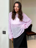 GETADME Wolfeel Women Oversized Sweater Summer Autumn Casual Fashion Loose Women Pullovers Chic White Jumper Sueter Mujer pull femme