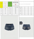 GETADME Low Rise Distressed Denim Shorts Female Jeans Womens Jeans Shorts Vintage Y2K Punk Style Embroidered Hot Pants