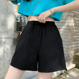 GETADME Casual Linen Shorts Women Gym Workout Shorts Cotton Shorts Summer Big Size Loose Home Beach Hot Lace Up Shorts
