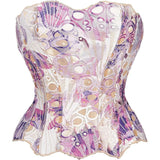 GETADME Lace double-layer corset palace style ins-inspired print body-shaping garment multi-colored sexy slim-fitting