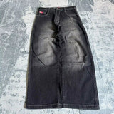 GETADME American Fashion Hip Hop Joker Oversized Jeans Women Street Y2K New Clearance Spot Hot Mopping Wide-leg Pants Unisex Loose Jeans