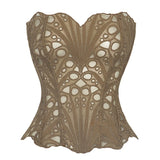 GETADME Lace double-layer corset palace style ins-inspired print body-shaping garment multi-colored sexy slim-fitting