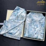 GETADME 여성용 2개 세트 귀여운 프린트 반팔 버튼 탑 및 반바지 핑크색 잠옷 부드럽고 편안한 홈웨어 캐주얼 라운지웨어 파자마 세트