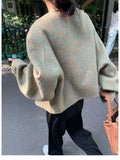 GETADME Short Woolen Jackets 2024 Autumn/Winter Korean-Style Metal Single Breasted Round Neck Loose Rabbit Hair Women Wool Coats