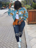 GETADME Sibybo Cotton Rib Knit Sweater For Woman 3D Flower Single-breasted Cardigan Coat Street Temperament Casual Pull Hiver Femme