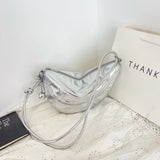 GETADME Small Silver Crossbody Bags For Women 2024 Y2k Korean Fashion Designer Female Bucket Bag Lady Shoulder Bag Handbags And Purses