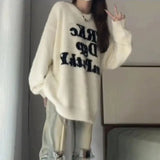 GETADME Soft Glutinous Milk fufu White Mare Fur Coat for Women 2025 Autumn Winter Item Thickened High-end Mink Fur top Lazy Knit Shirt