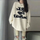 GETADME Soft Glutinous Milk fufu White Mare Fur Coat for Women 2025 Autumn Winter Item Thickened High-end Mink Fur top Lazy Knit Shirt
