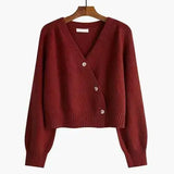Getadme Spring Autumn Suit Women's New French Sweater Midi Skirts Outfits Knit Cardigan Knitwear High Waist Slim Skirts Two Piece Set