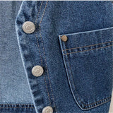 GETADME Spring Autumn Women's Short Denim Vest Jacket Single Breasted Korean Slim Casual Jeans Vest Female Waistcoat Tops Chaleco Mujer