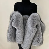 GETADME Street Fashion Luxury Faux Fur Coat Women Winter 2025 Hot Cool Girls Fluffy Short Fur Fox Jacket