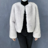GETADME Street Fashion Luxury Faux Fur Coat Women Winter 2025 Hot Cool Girls Fluffy Short Fur Fox Jacket