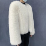 GETADME Street Fashion Luxury Faux Fur Coat Women Winter 2025 Hot Cool Girls Fluffy Short Fur Fox Jacket