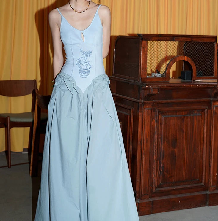 GETADME Summer Lady Harajuku Camis Sleeveless Dress Women Vintage Ruffle Patchwork Maxi Long Dresses Korean Y2k Party Robe Vestidos