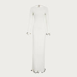 GETADME TARUXY Autumn New Knitted Mini Dress For Women Fungus Contrast Color Slim Sweater Dress Elegant Female Party Clothes Long Sleeve