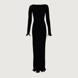 GETADME TARUXY Autumn New Knitted Mini Dress For Women Fungus Contrast Color Slim Sweater Dress Elegant Female Party Clothes Long Sleeve