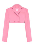GETADME Taruxy Casual Two Piece Sets Women's Outfits 2025 New Black Matching Sets With Skirt And Blazer Cropped Top Skirt Sets For Women