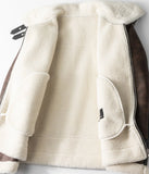 GETADME Thickened Warm Sheepskin Leather Coat New Men's Luxury Fur Lamb Wool Leather Coat New Warm Cashmere Coat Brand Leather Jackets