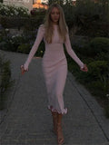 Getadme Tossy Fashion Women's Knit Mini Dress Ruffled Autumn High Waist Elegant Slim Party Dress Patchwork Knitwear Sweater Female Dress
