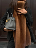 GETADME Turtleneck Furry Fur Sleeveless Waistcoats Fashion Women Warm Thicken Vest 2025 Lady Luxuries New Winter Street Party Outerwears