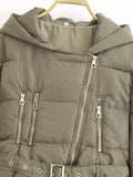 GETADME UETEEY 2025 Women's Lightweight Padded Hooded Winter Cotton-padded Jacket & Multi-zipper Short Coat Clothing Supply Chain
